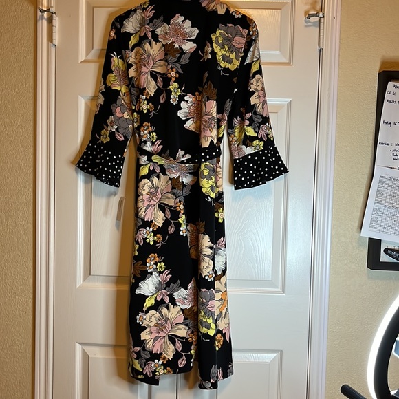 Floral and polka dot mix print kimono duster - Picture 5 of 7